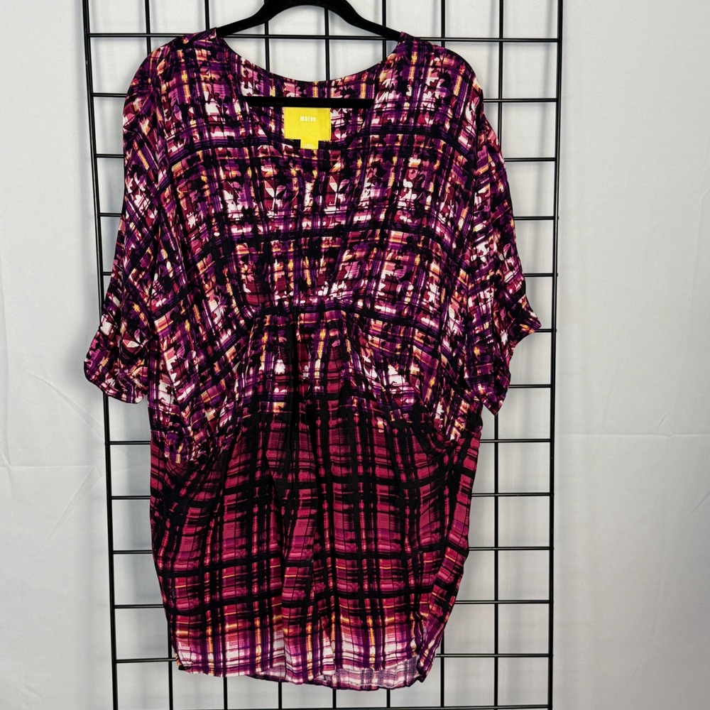 Anthropologie Maeve Petal Palette Tunic Dress Women Small‎ Purple Dolman Sleeve